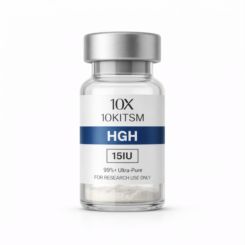 HGH research peptide vial